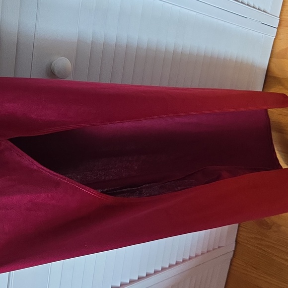 Windsor Deep Red Satin Dress - Picture 5 of 11